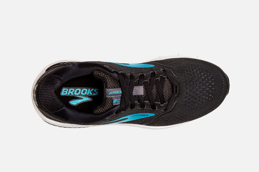 Brooks Running Shoes - Ariel \'20 Road Womens - Black/Blue - YQN-018473